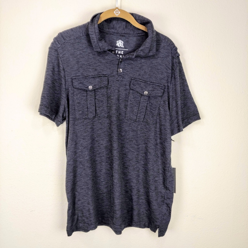 Rock & Republic The Iconic Polo in Charcoal Grey